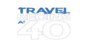 travel begins at 40 logo
